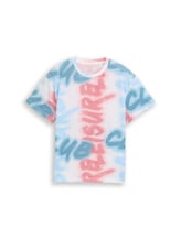 Sélectionné, T-shirt oversize à motif par Tom Tailor, blanc