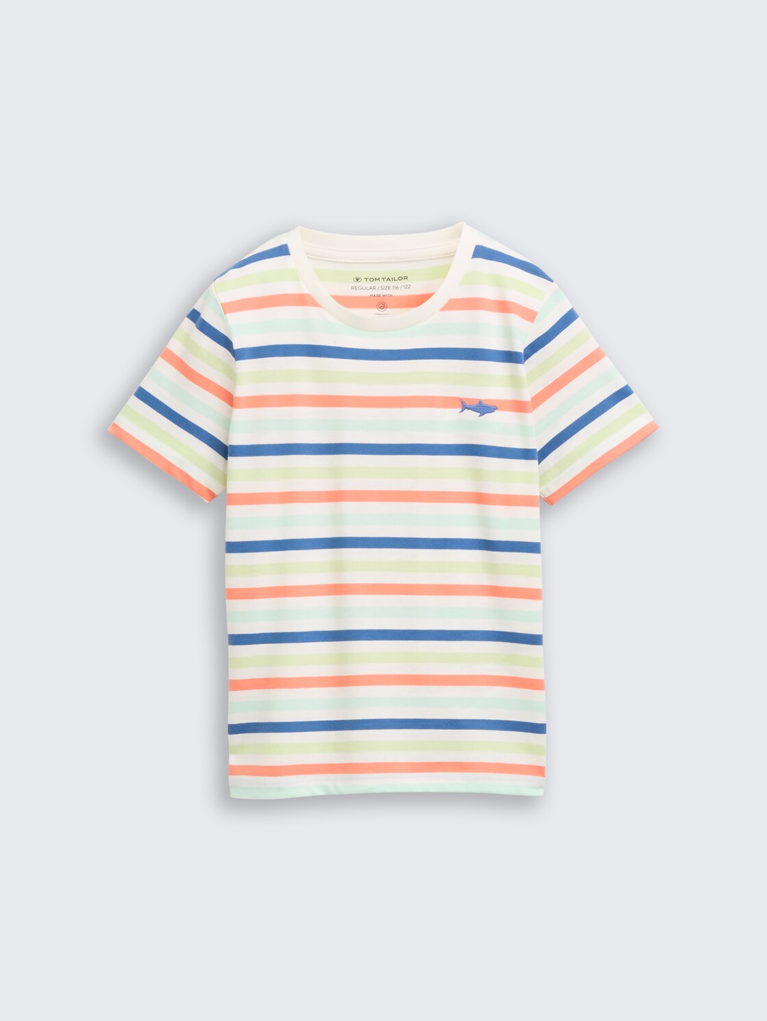T-Shirt mit Streifenmuster - small multicolor stripe - Vorder-Produkt-Ansicht