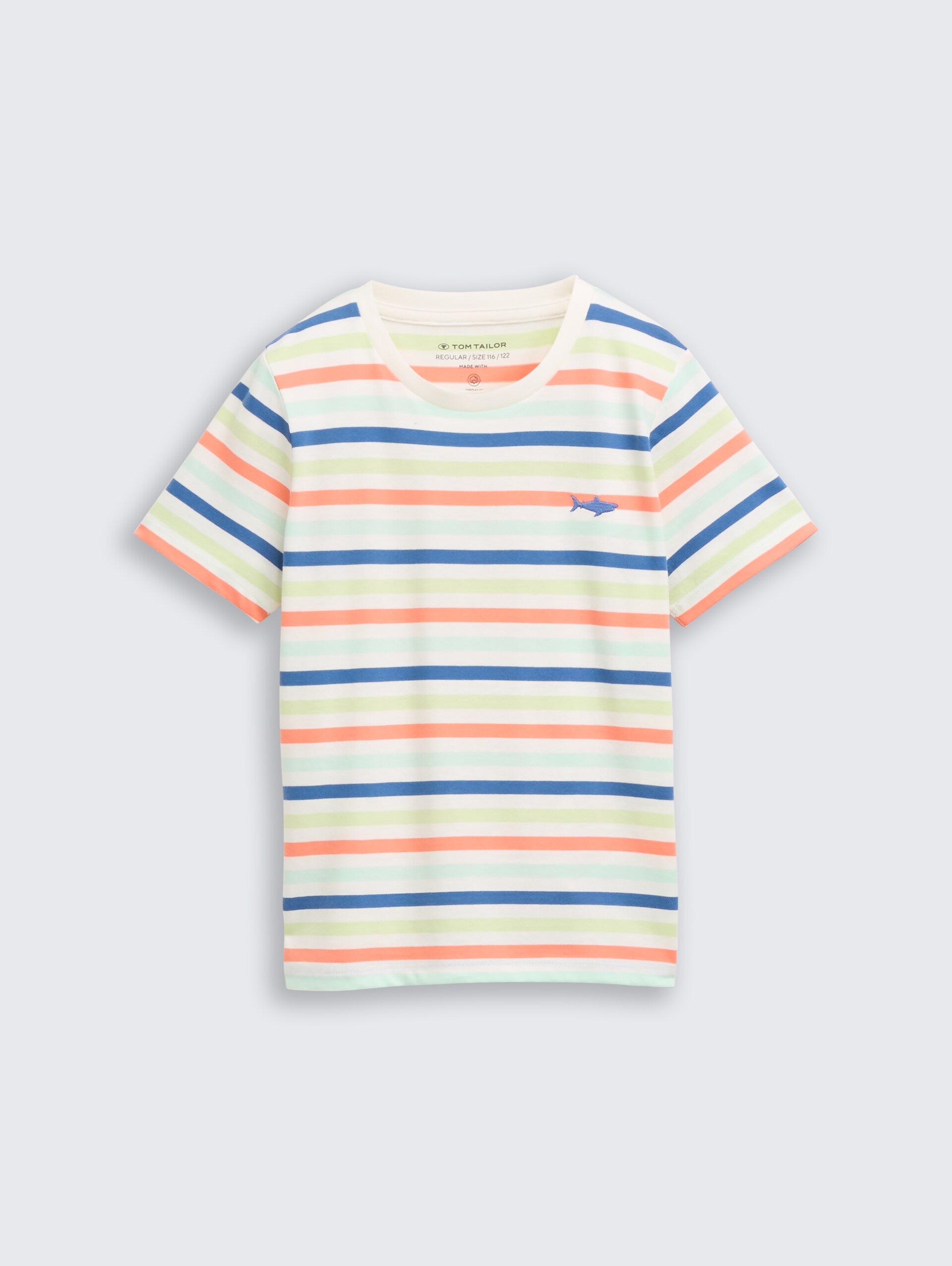 T-Shirt mit Streifenmuster - small multicolor stripe - Vorder-Produkt-Ansicht
