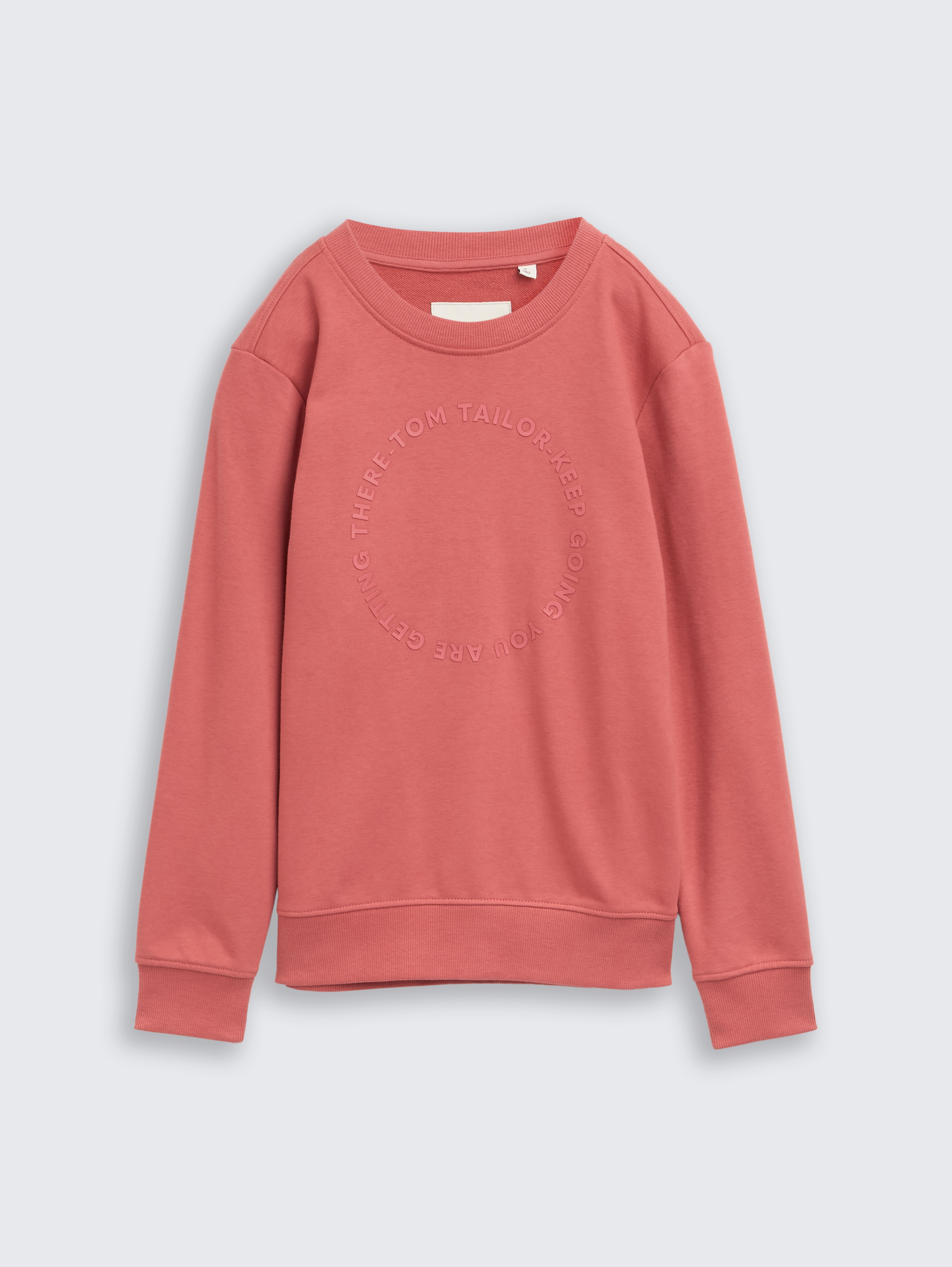 Basic Sweatshirt mit Print von Teen Boys, faded red