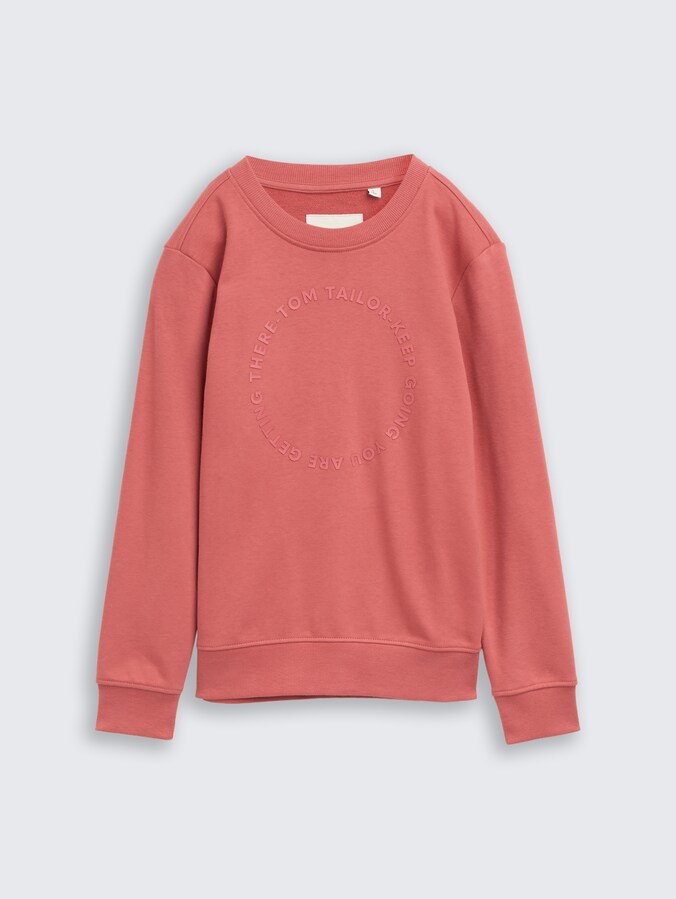Basic sweatshirt met print door Teen Boys, faded red
