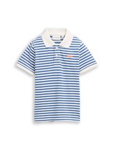 Ausgewählt, Piqué Poloshirt mit Stickerei von Tom Tailor, blau