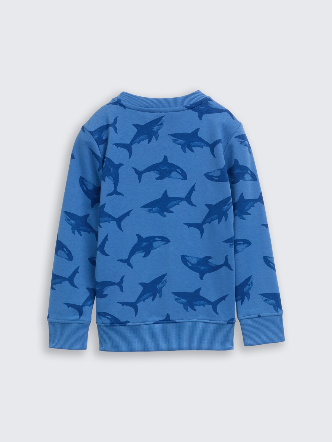 Basic Sweatshirt mit Allover-Print - blue shark orca print