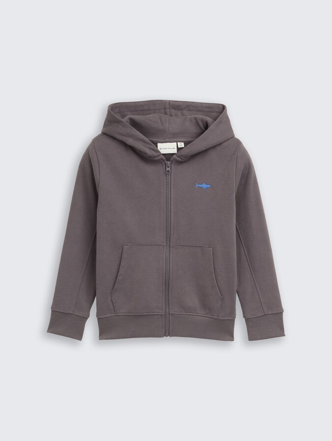 Basic hoodie door Mini Boys, dark urban grey