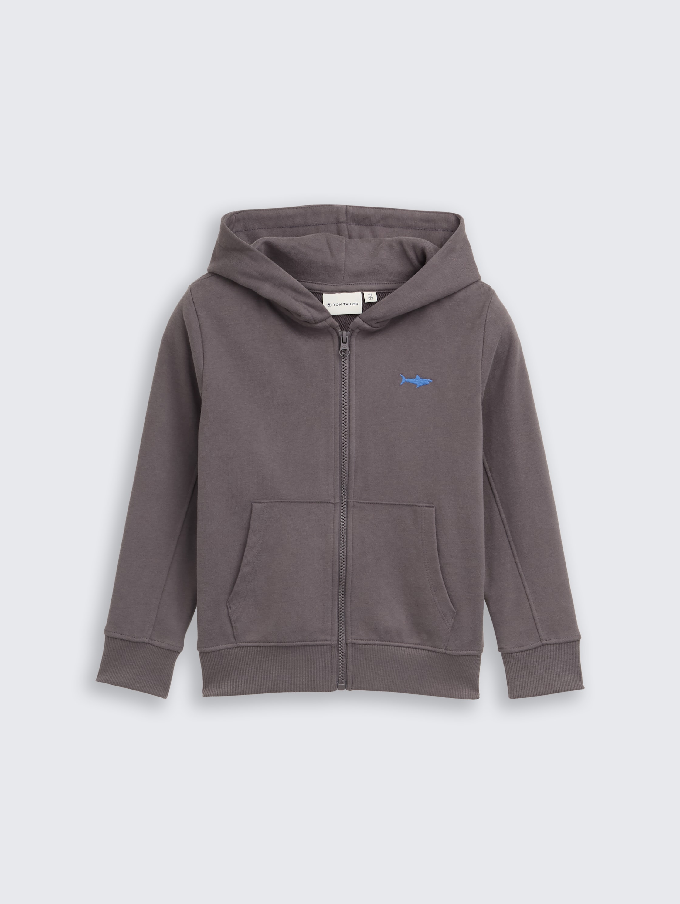 Basic hoodie-sweatjack - dark urban grey - Product vooraanzicht