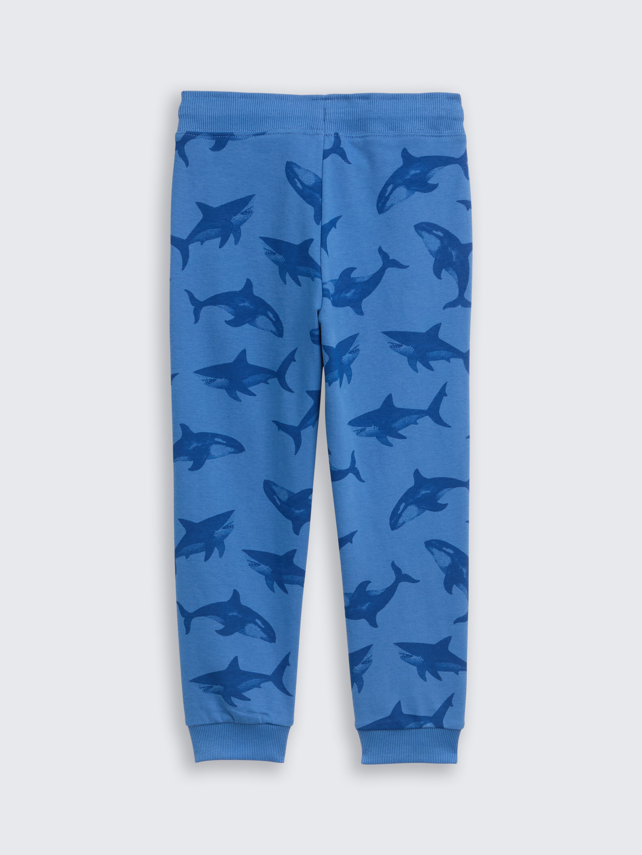 Basic joggingbroek met all-over print - blue shark orca print