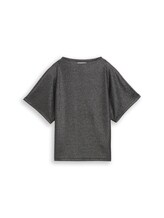 Sélectionné, T-shirt à paillettes avec manches chauve-souris par Tom Tailor, noires