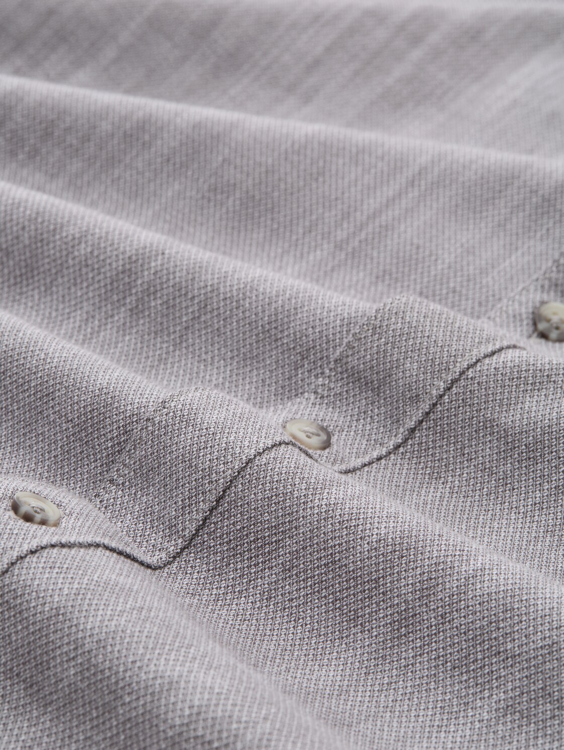 Regular Fit Hemd mit Brusttasche - pavement grey white structure - Material-Ansicht