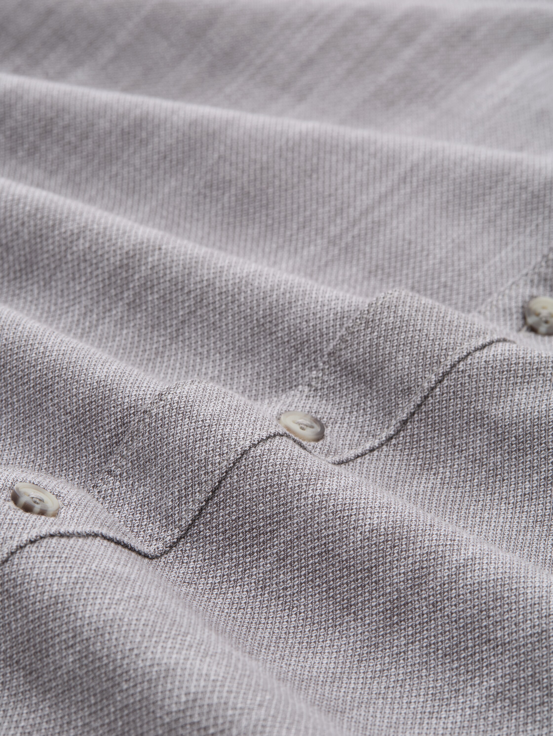 Regular Fit Hemd mit Brusttasche - pavement grey white structure - Material-Ansicht