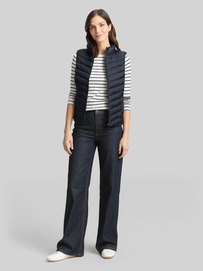 Lichtgewicht gewatteerd vest van waterafstotend materiaal door Women, sky captain blue