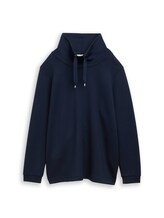 Geselecteerd, Plus Size - Scuba-sweatshirt met opstaande kraag door Tom Tailor, blauw