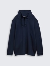 Plus Size - Scuba Sweatshirt mit Stehkragen - sky captain blue - Vorder-Produkt-Ansicht