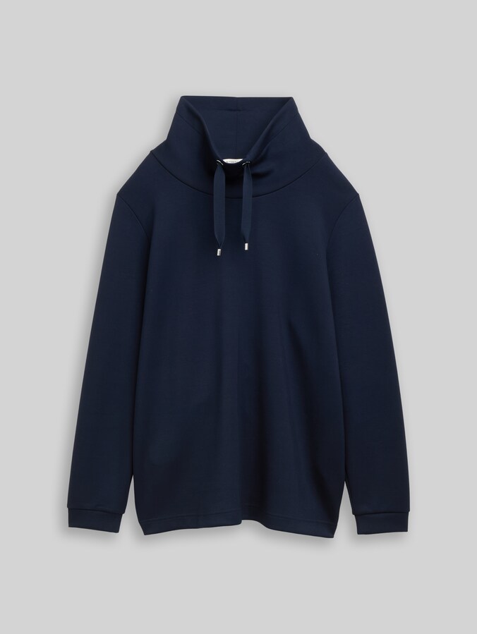 Plus Size - Scuba Sweatshirt mit Stehkragen von Women Plus Size, sky captain blue