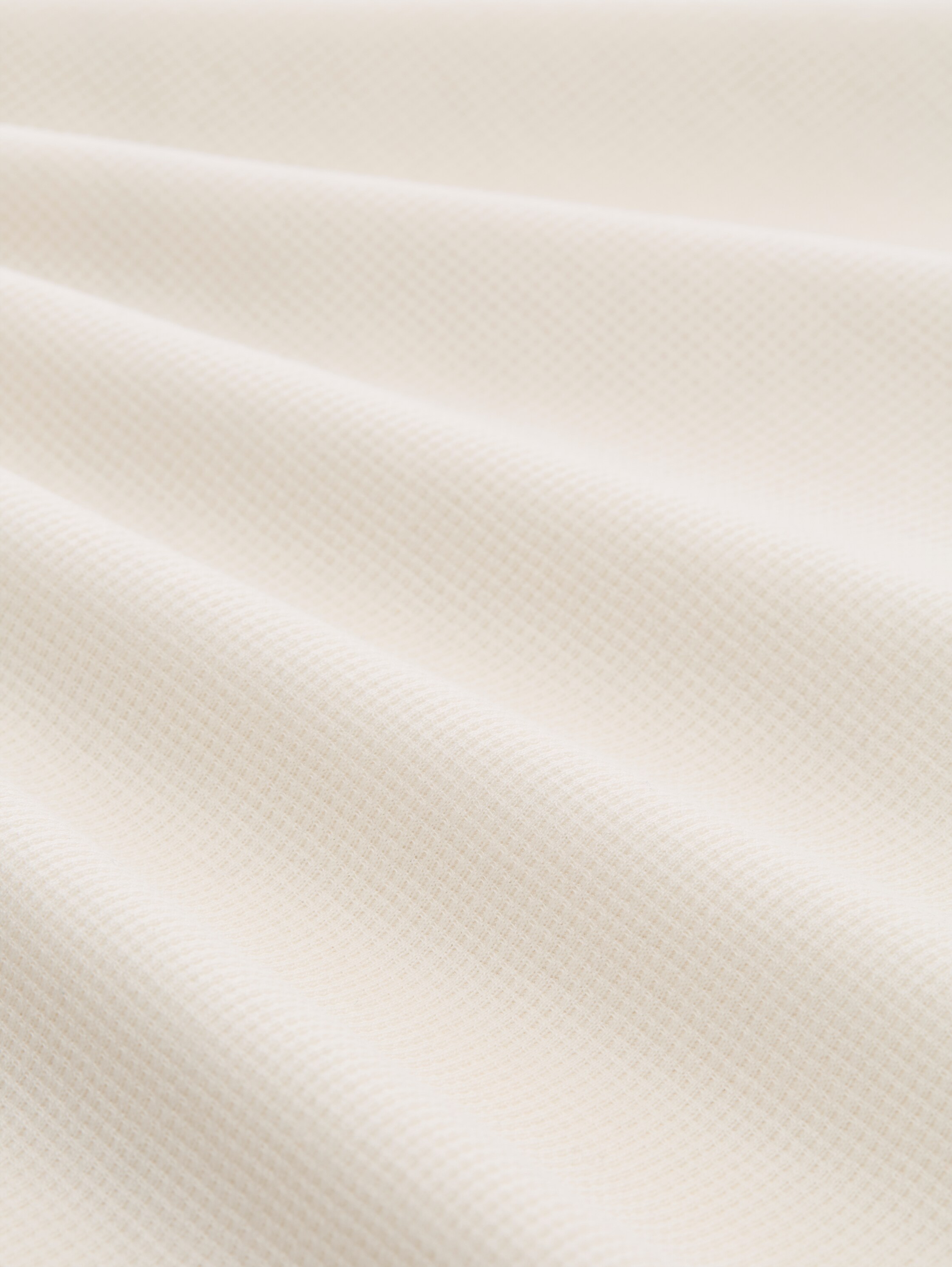 Plus Size - Polo met lange mouwen en wafelstructuur - gardenia_white - 