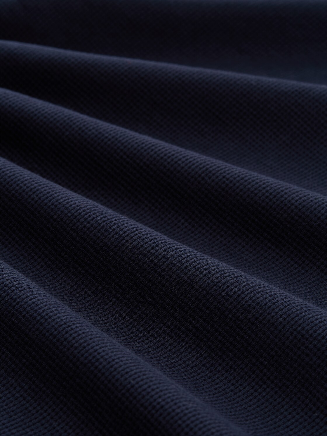 Plus Size - Langarm Poloshirt mit Waffelstruktur - sky captain blue