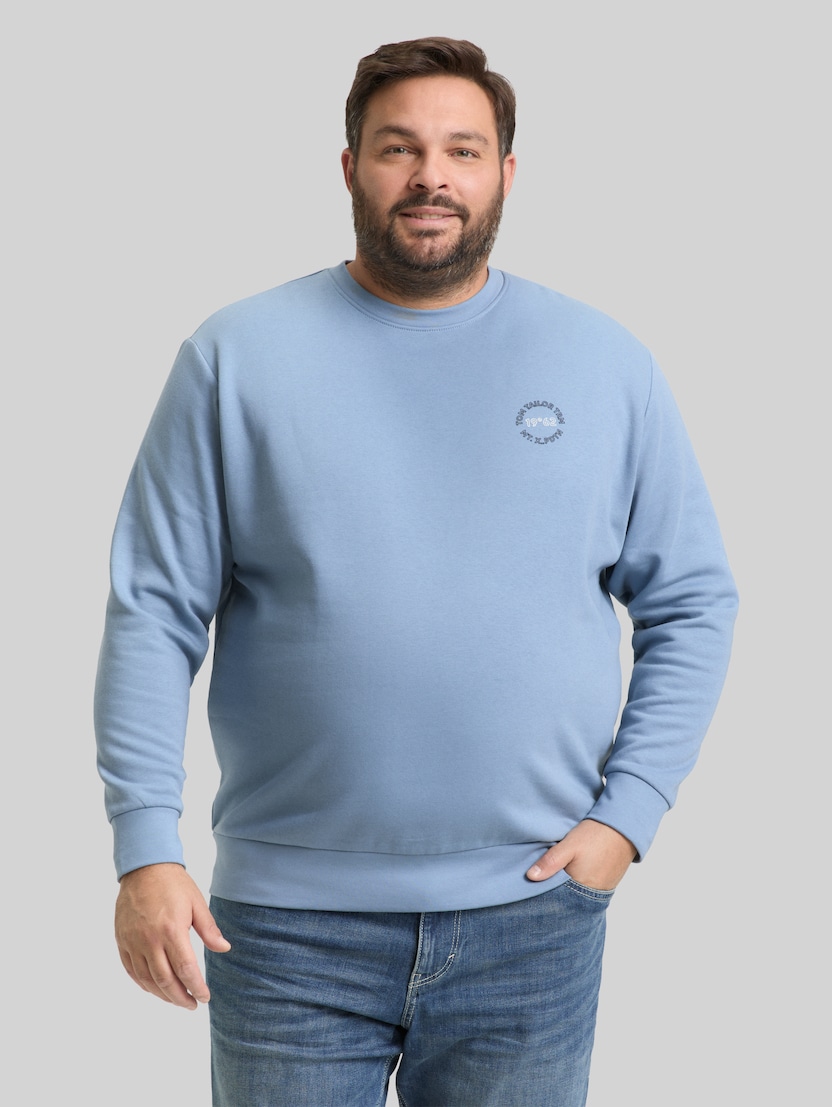 Plus Size - Sweatshirt mit Logo-Print von Men Plus Size, faded denim blue