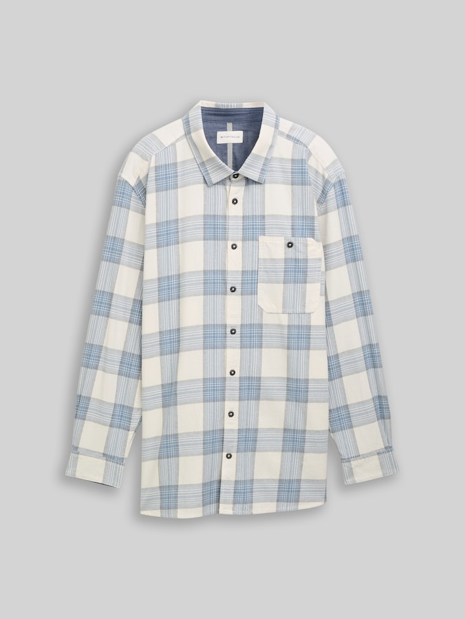 Plus Size - Hemd mit Karomuster von Men Plus Size, white light blue check