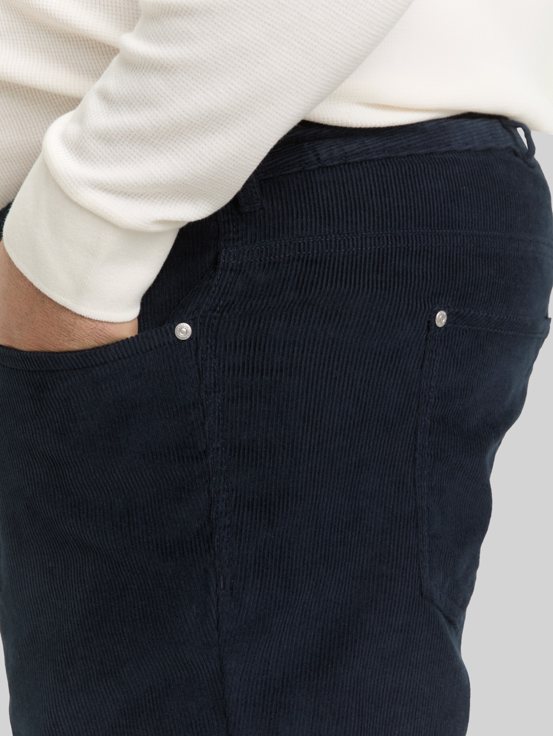 Plus Size - Regular fit corduroy trousers - sky captain blue - Detail model view