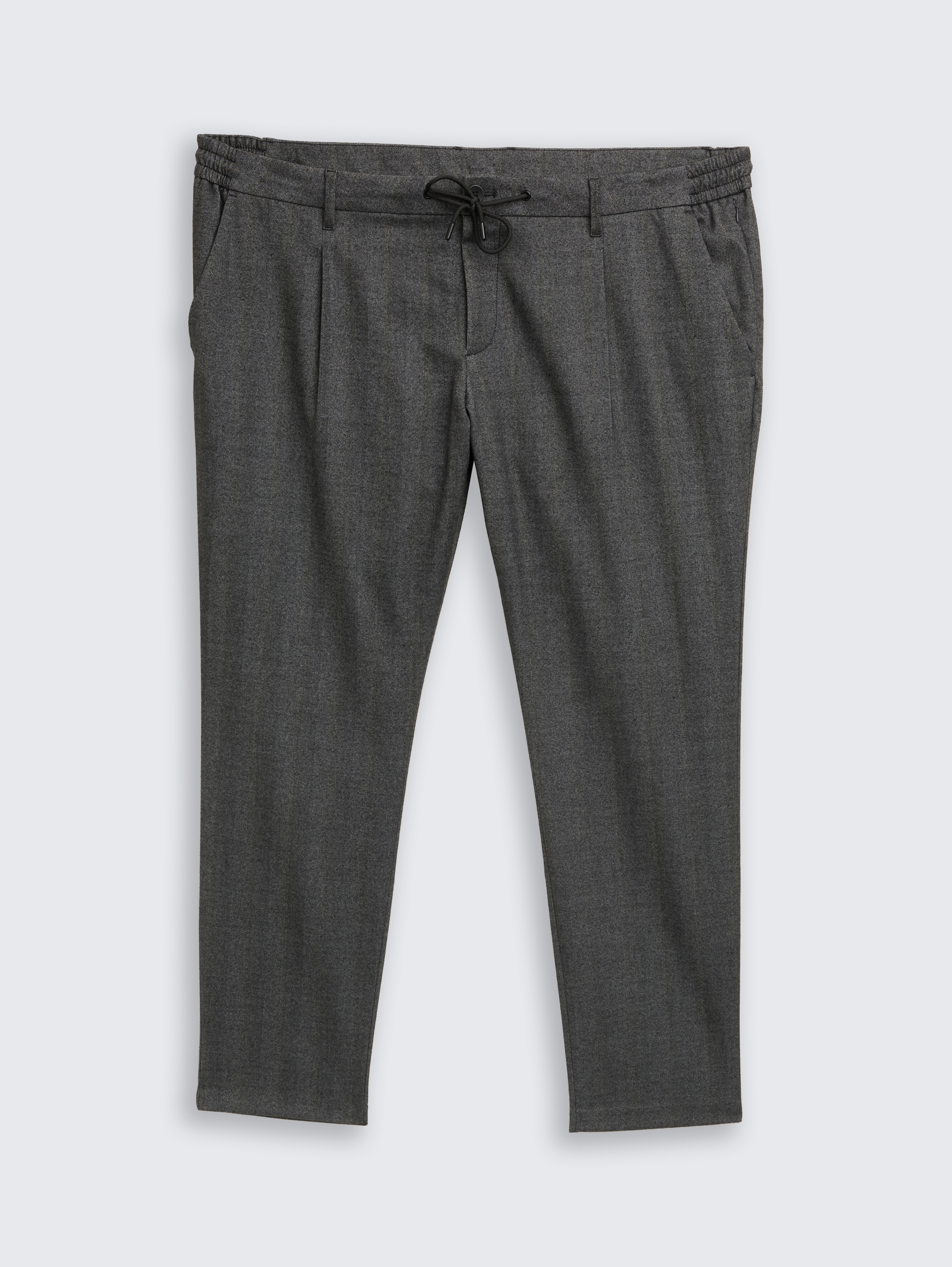 Plus Size - Regular Fit Chino Hose - dark grey herringbone stripe - Vorder-Produkt-Ansicht