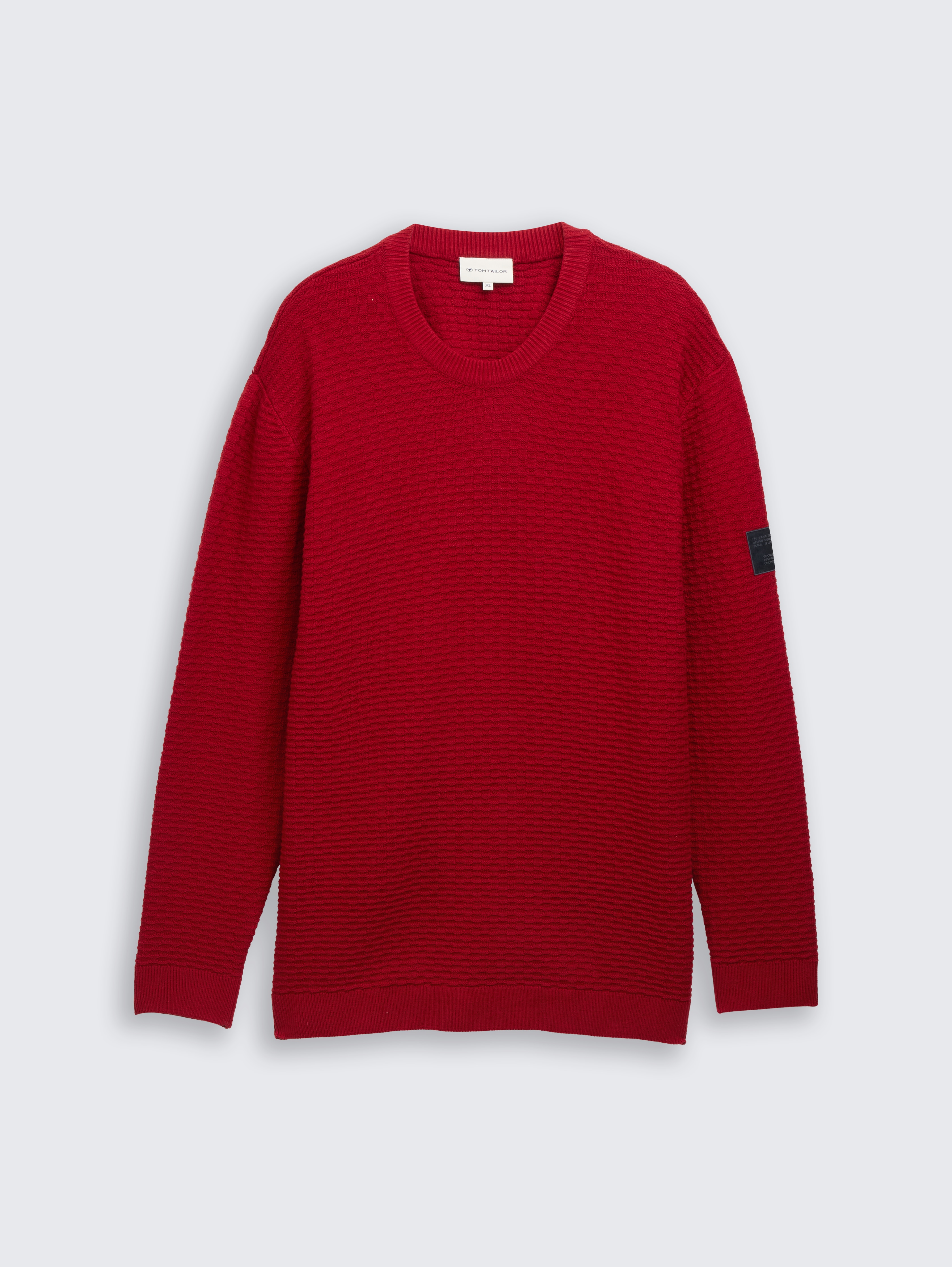 Plus Size - Strickpullover mit Rundhalsausschnitt von Men Plus Size, Coach Red