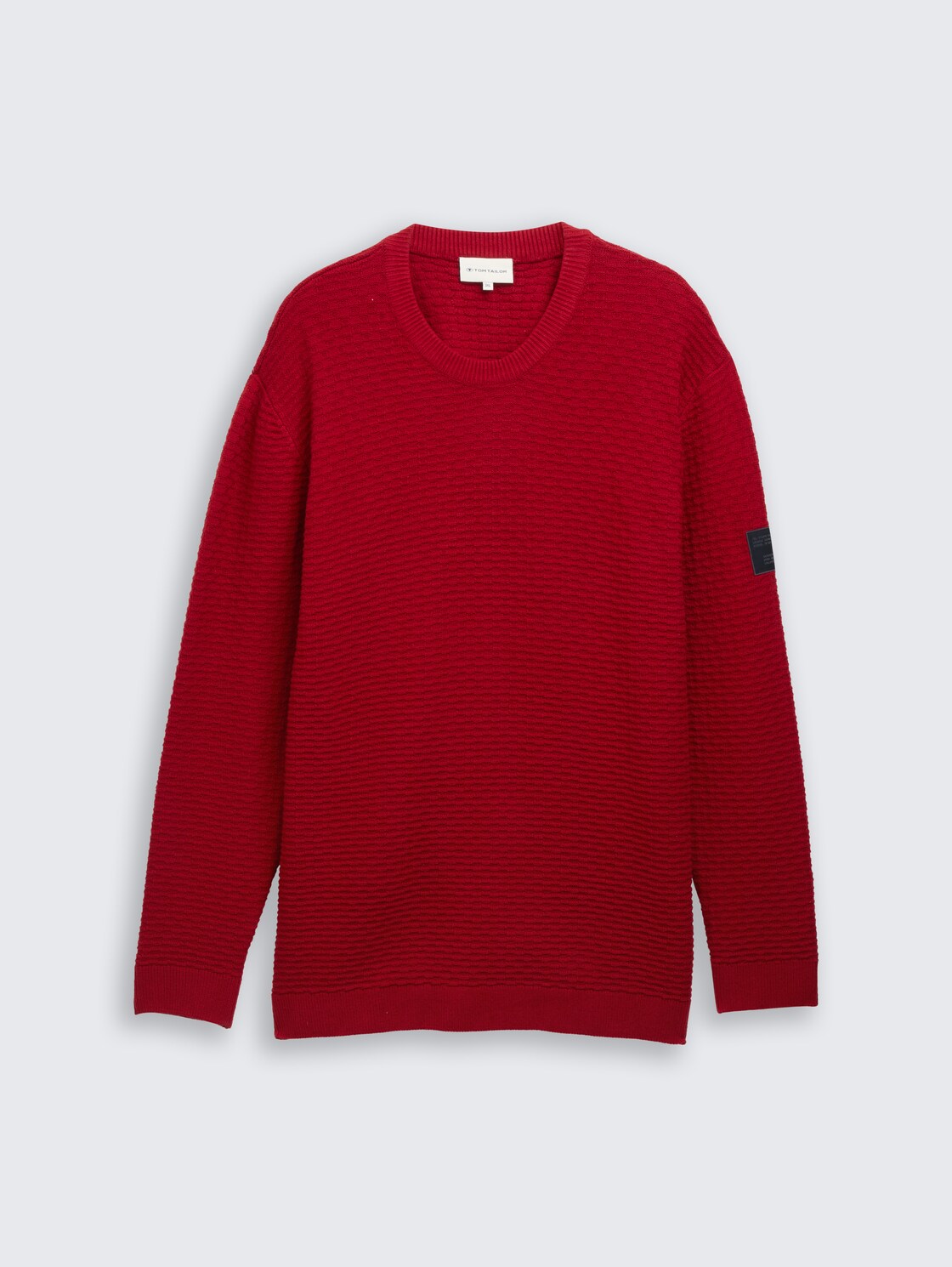 Plus Size - Strickpullover mit Rundhalsausschnitt - Coach Red
