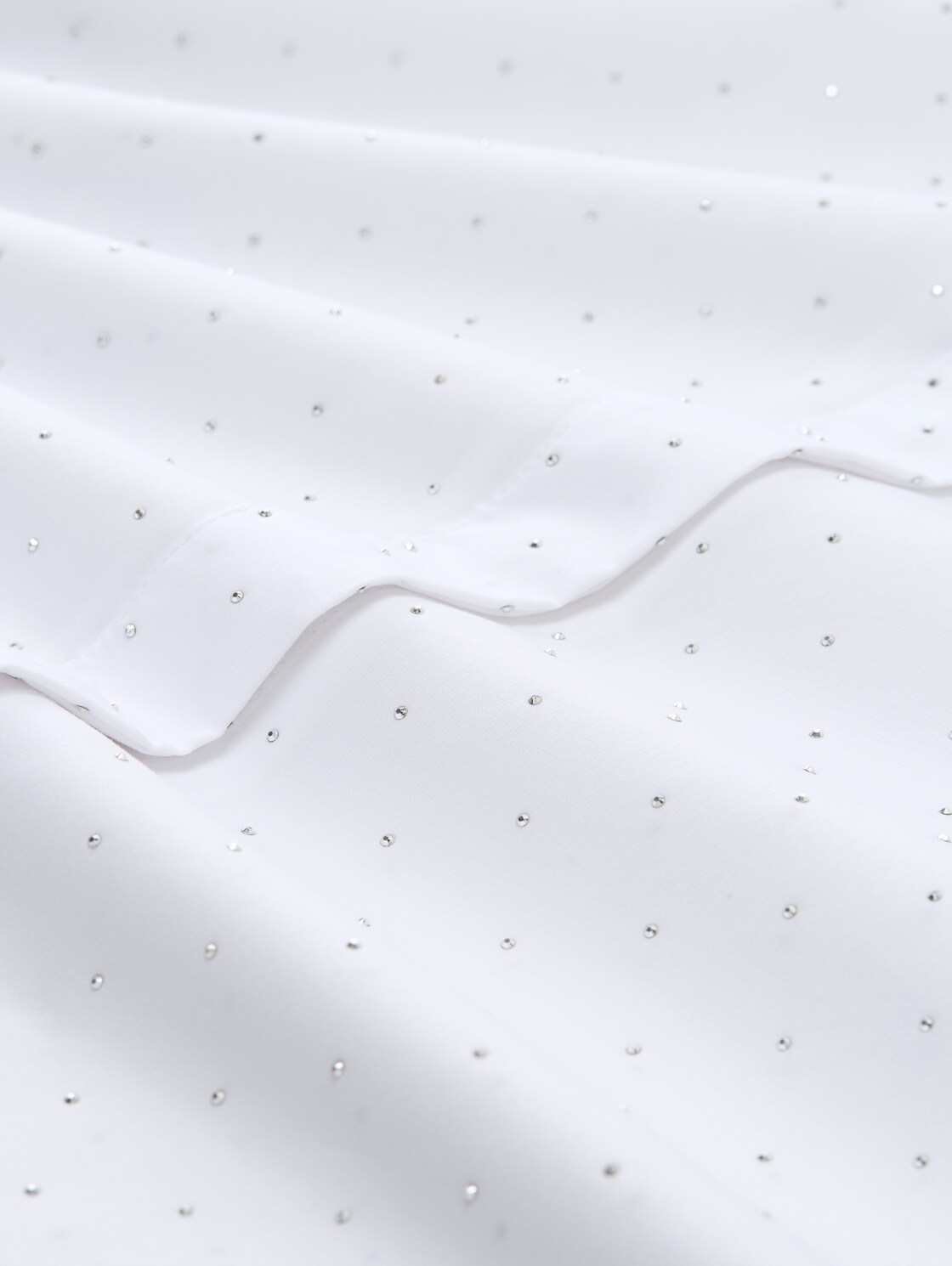 Plus Size - Loose fit blouse with rhinestones - stones on solid - Material view