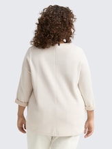 Plus Size - Sweat-shirt à col montant - sand stone beige melange - Découpe Vue arrière du modèle