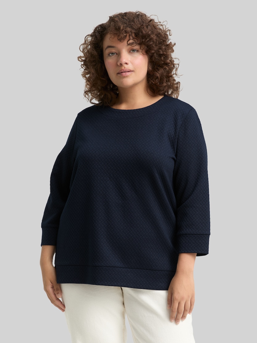 Plus Size - Boxy fit sweatshirt by Women Plus Size, sky captain blue