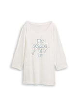 Ausgewählt, Plus Size - Langarmshirt mit Print von Tom Tailor, weiß