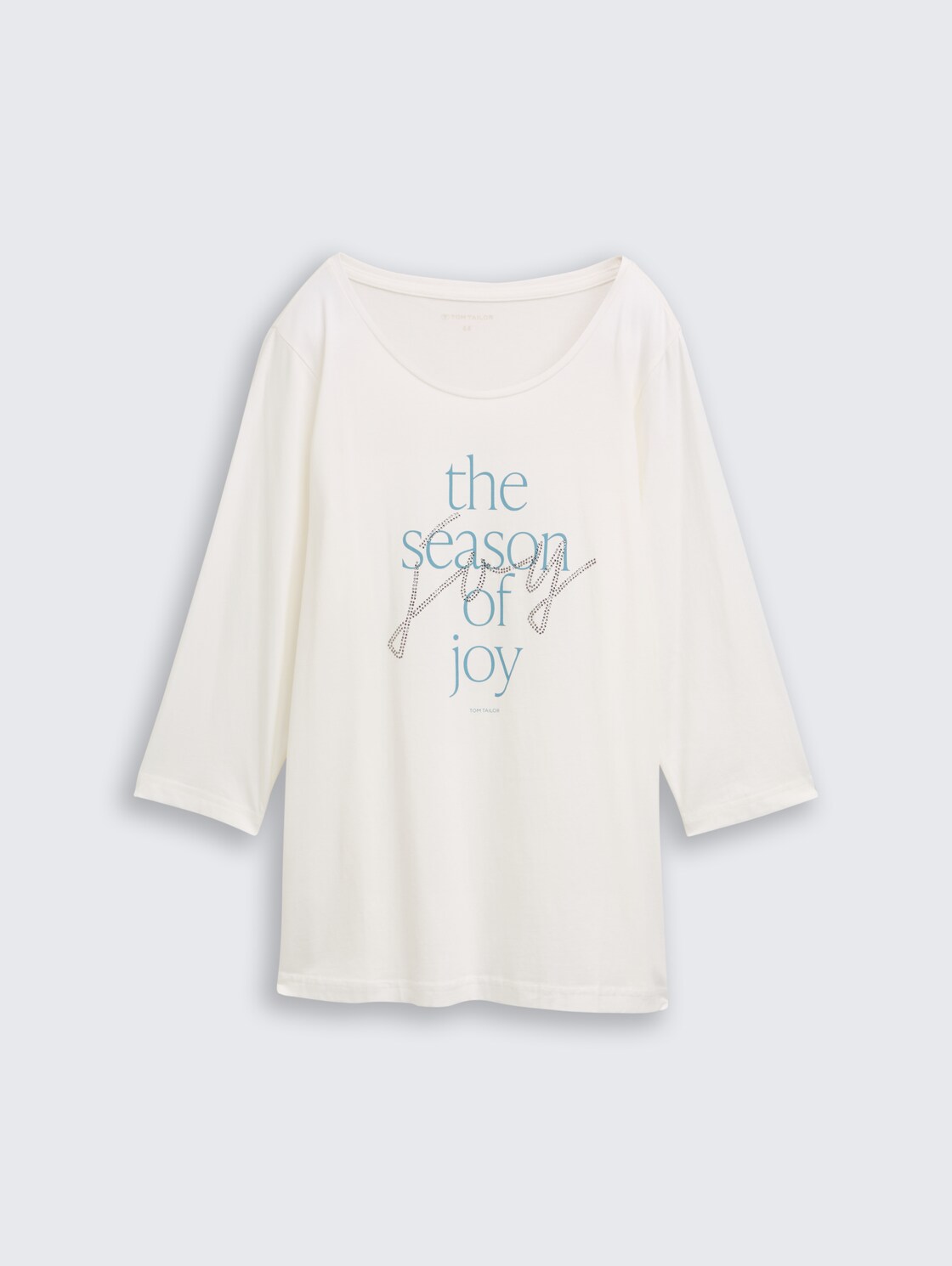 Plus Size - Langarmshirt mit Print - Soft Clear White - Vorder-Produkt-Ansicht