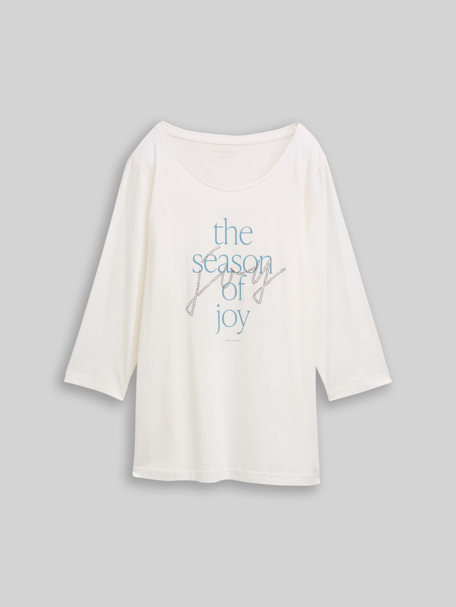 Plus Size - Langarmshirt mit Print - Soft Clear White - Vorder-Produkt-Ansicht