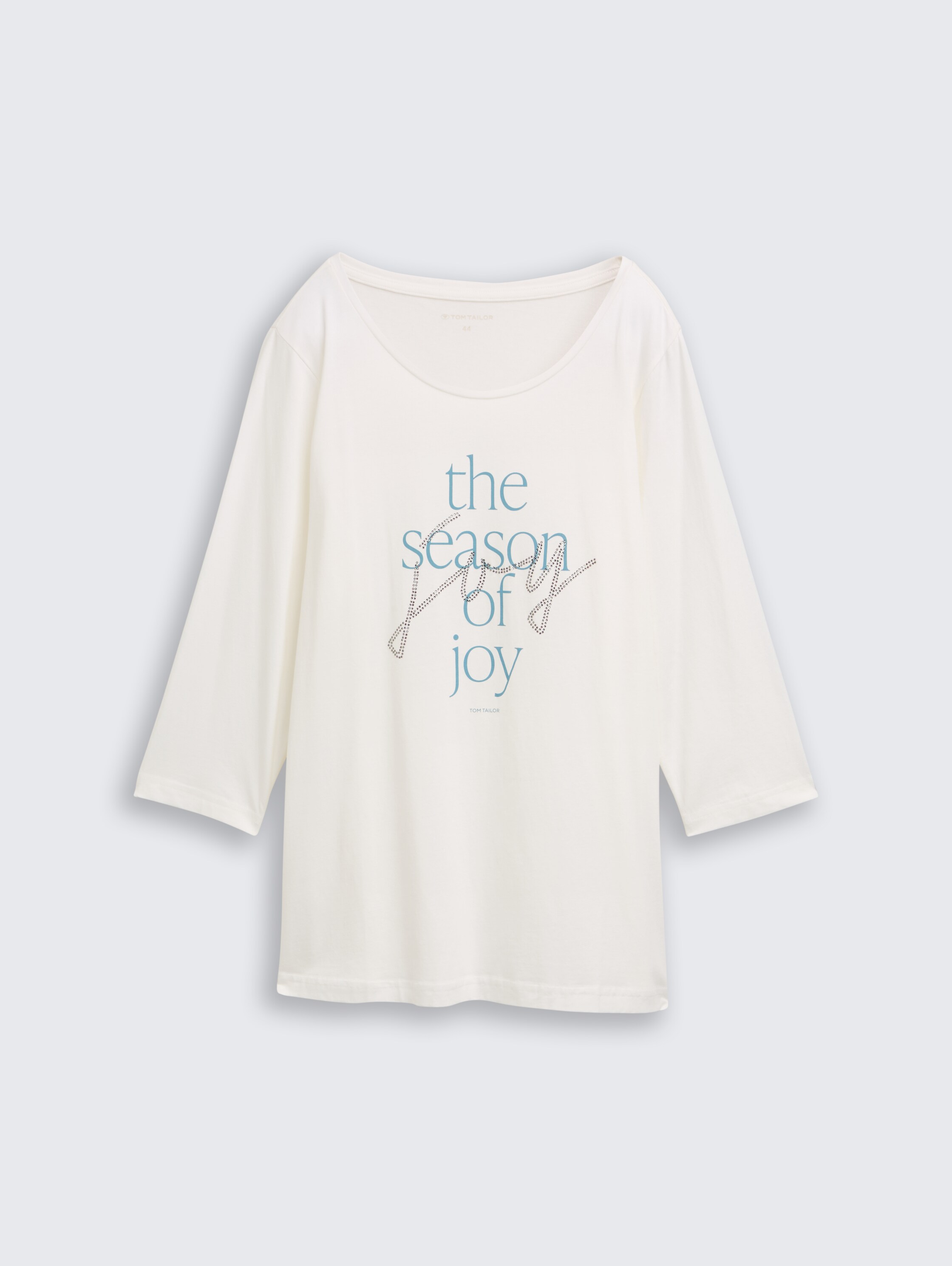 Plus Size - Long-sleeved shirt with print - soft_clear_white_1 - 