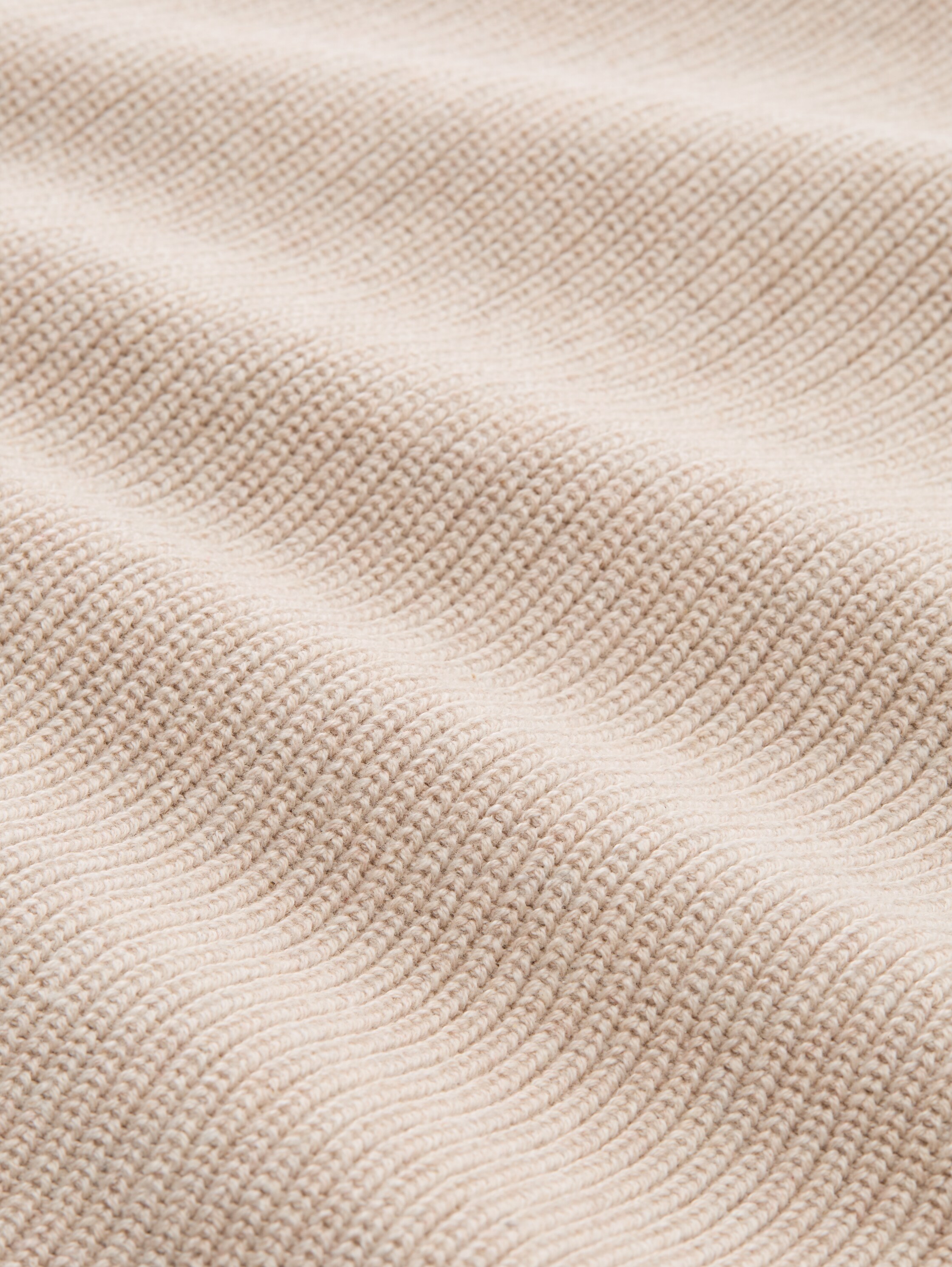 Strickpullover mit V-Ausschnitt - dusty alabaster melange - Material-Ansicht