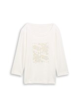 Niet geselecteerd, Shirt met lange mouwen en print door , wit