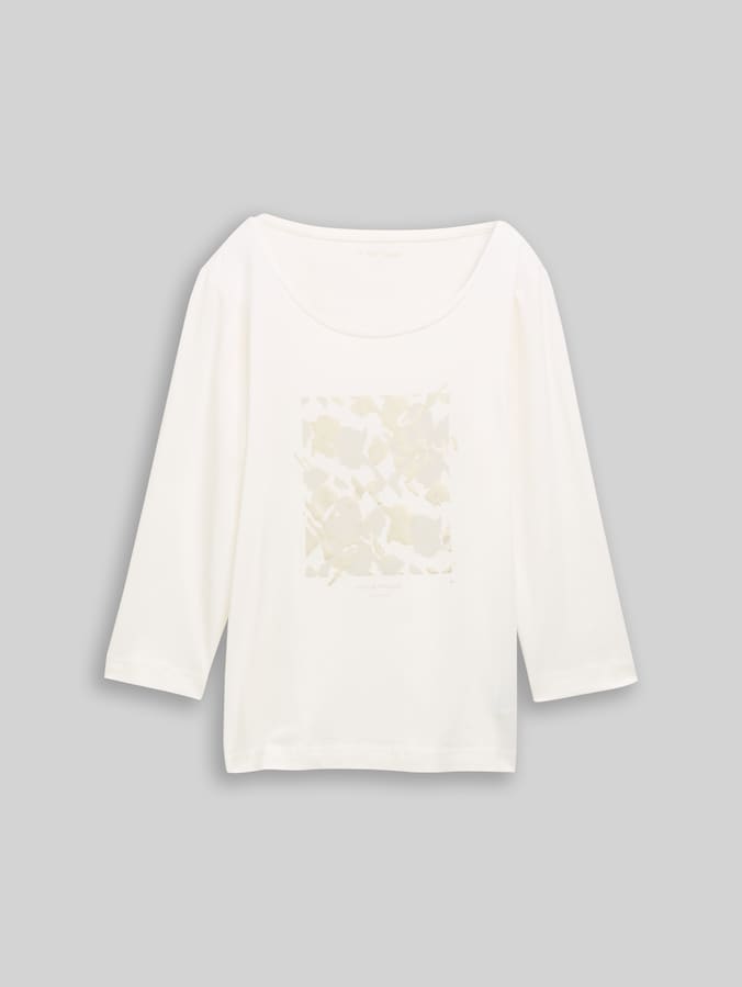 Shirt met lange mouwen en print door Women, Whisper White