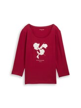 Geselecteerd, Shirt met lange mouwen en print door Tom Tailor, rood