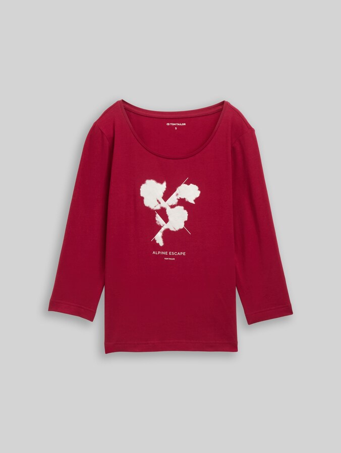 Langarmshirt mit Print von Women, Rumba Red
