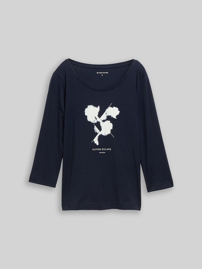Long-sleeved shirt with print by Women, sky captain blue