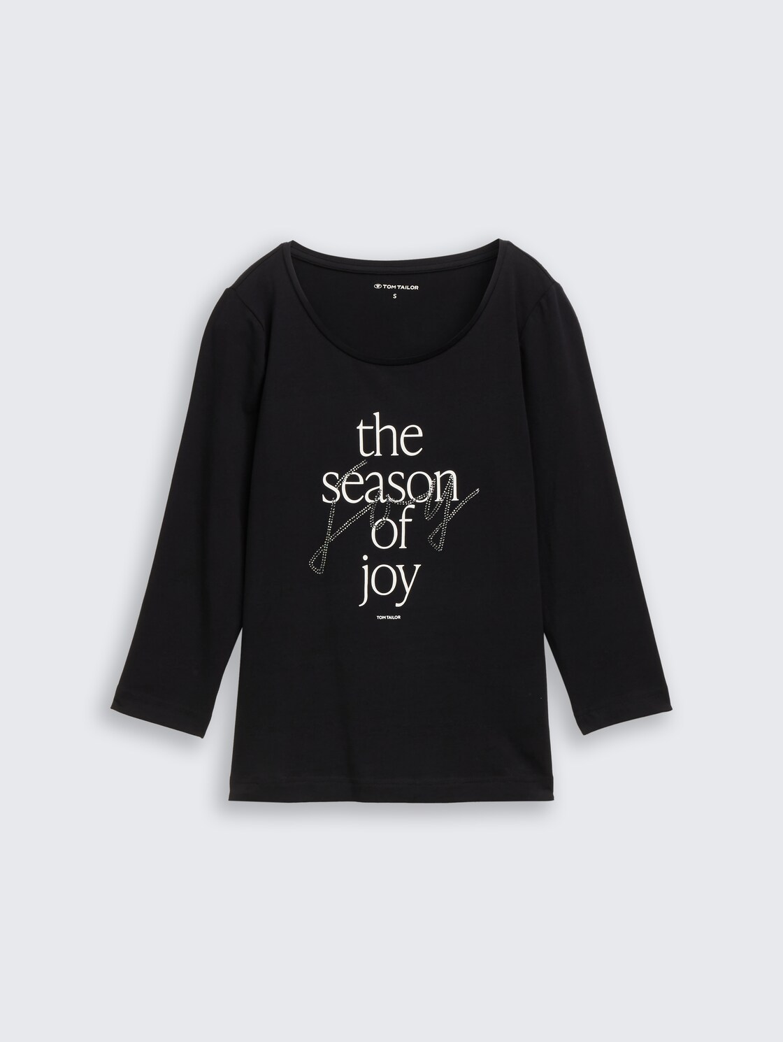 Langarmshirt mit Print - deep black - Vorder-Produkt-Ansicht