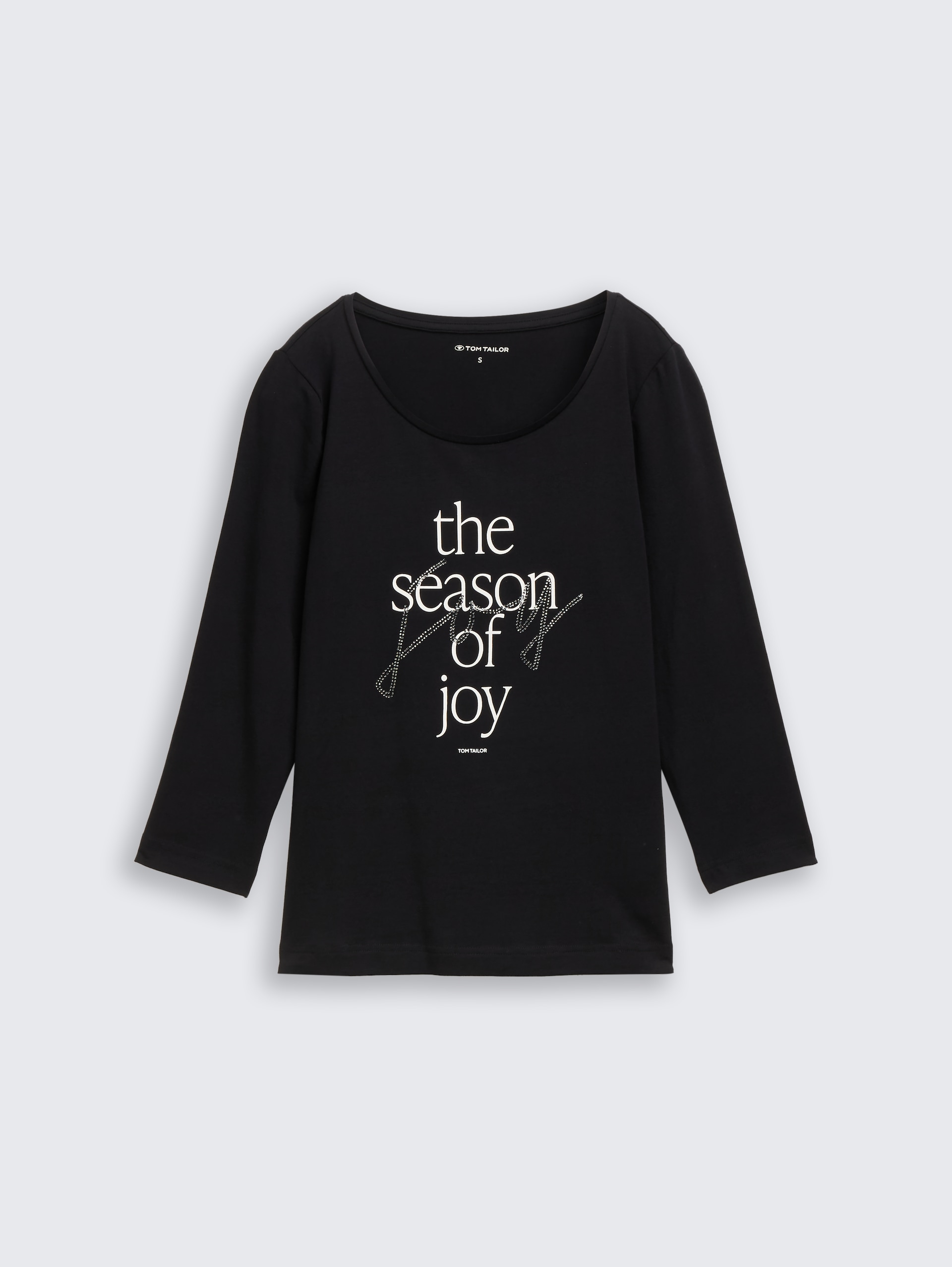 T-shirt met lange mouwen en bedrukt motief - deep black - Product vooraanzicht