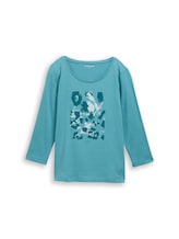 Niet geselecteerd, Shirt met lange mouwen en print door , blauw