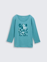 Top à manches longues avec motif imprimé - tropical teal - Vue de face du produit