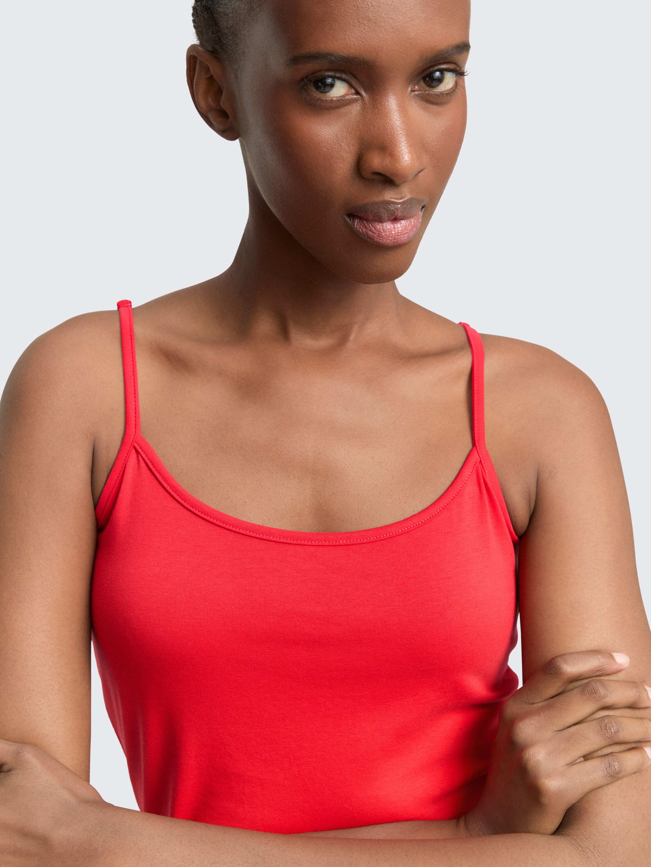 Slim Fit Trägertop - brilliant_red - 