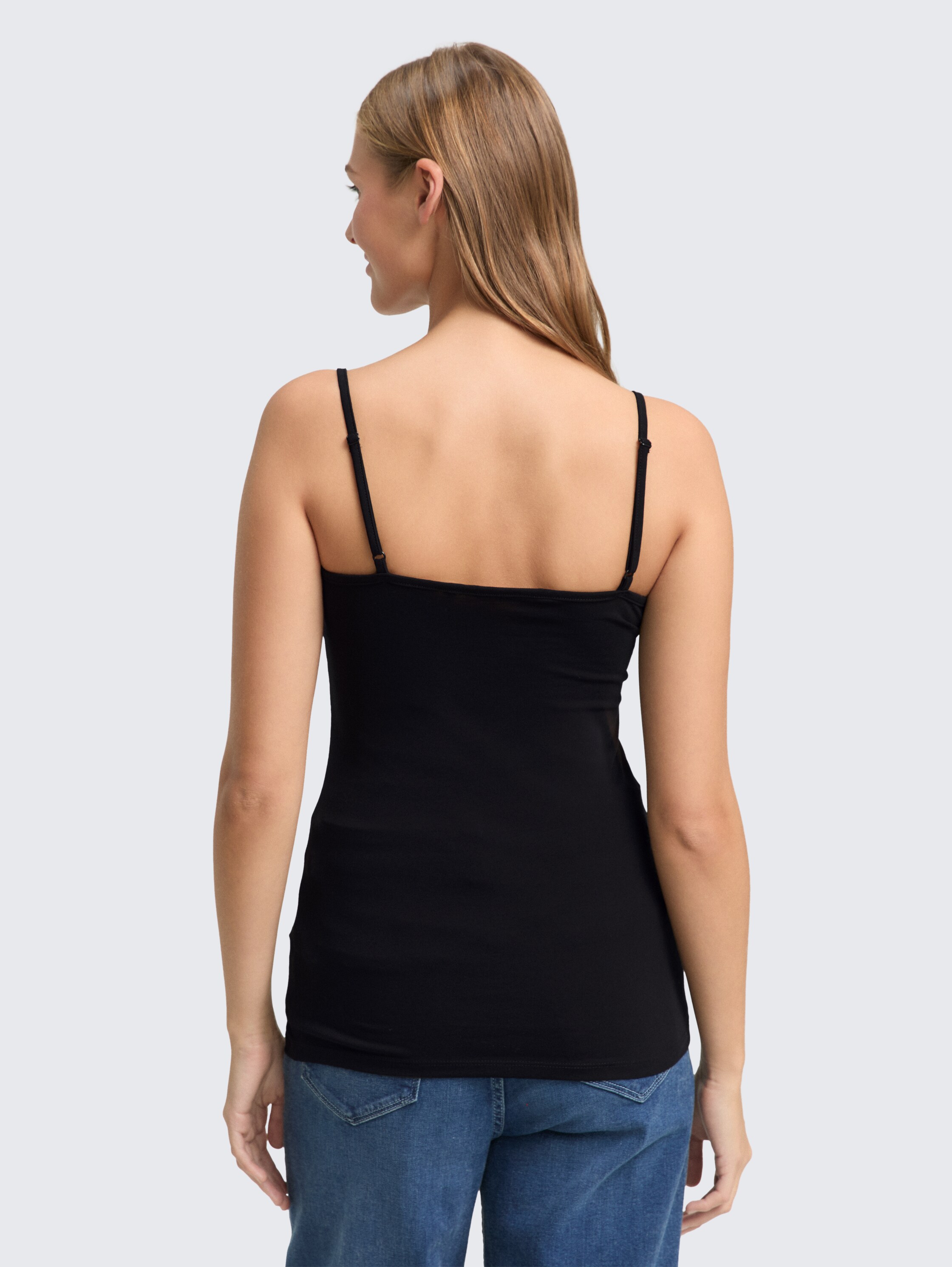 Slim Fit Trägertop - deep_black_1 - 