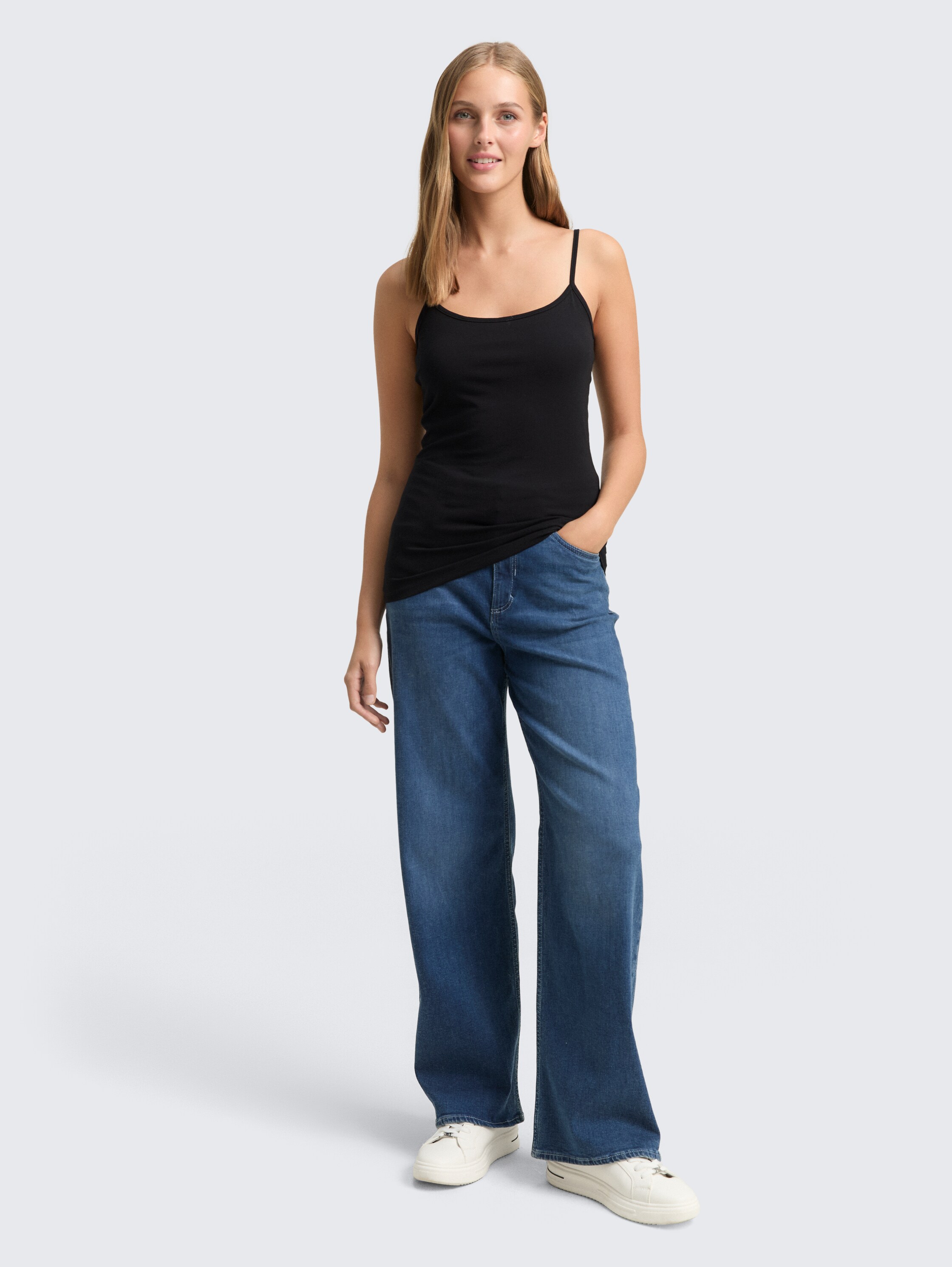 Slim Fit Trägertop - deep_black_1 - 