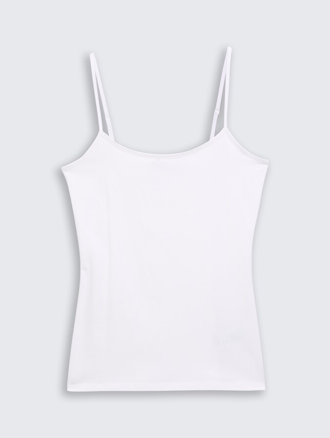 Slim Fit Trägertop von Denim Female, White