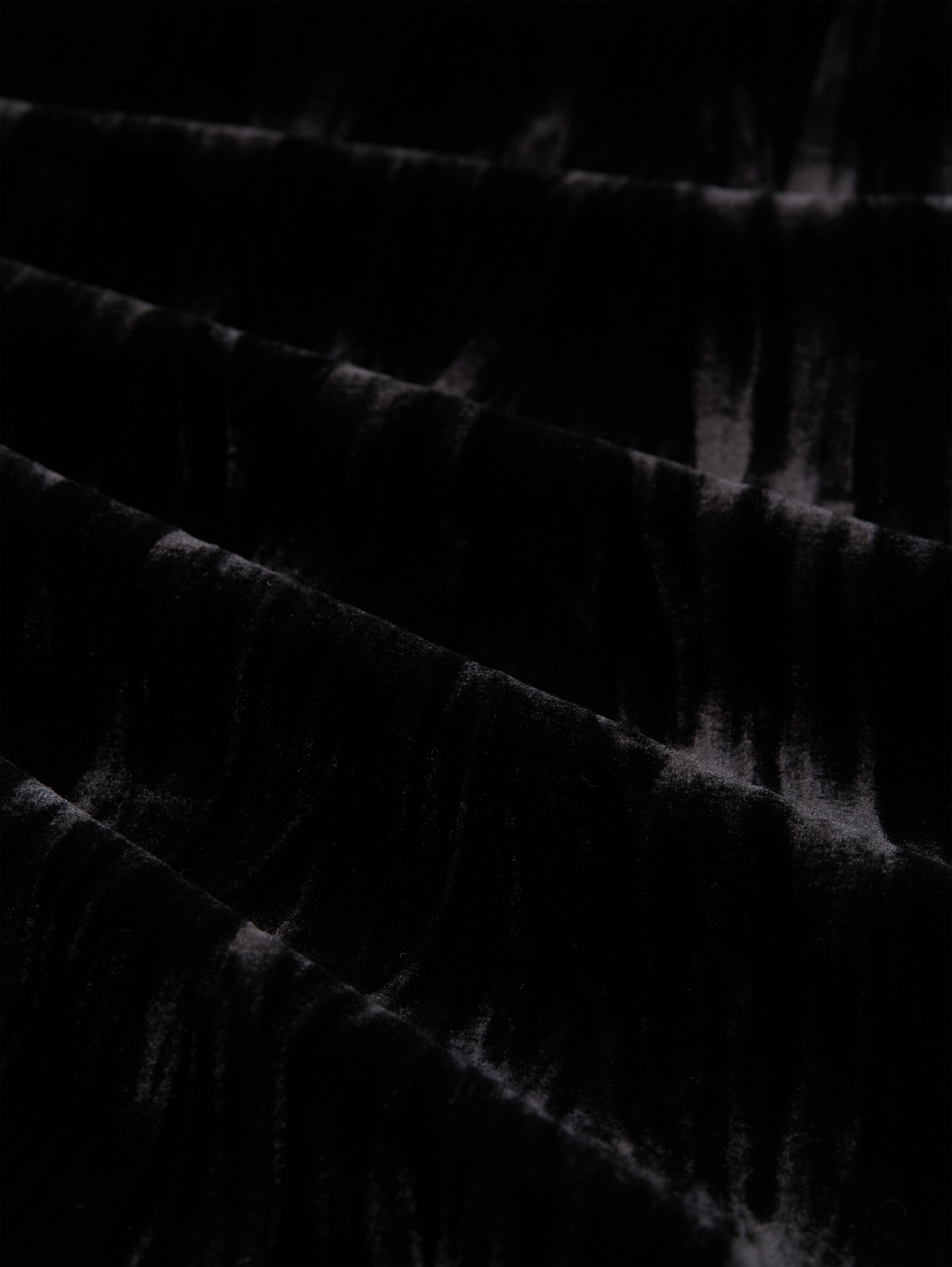 Wijde fluwelen broek - deep_black_1 - 