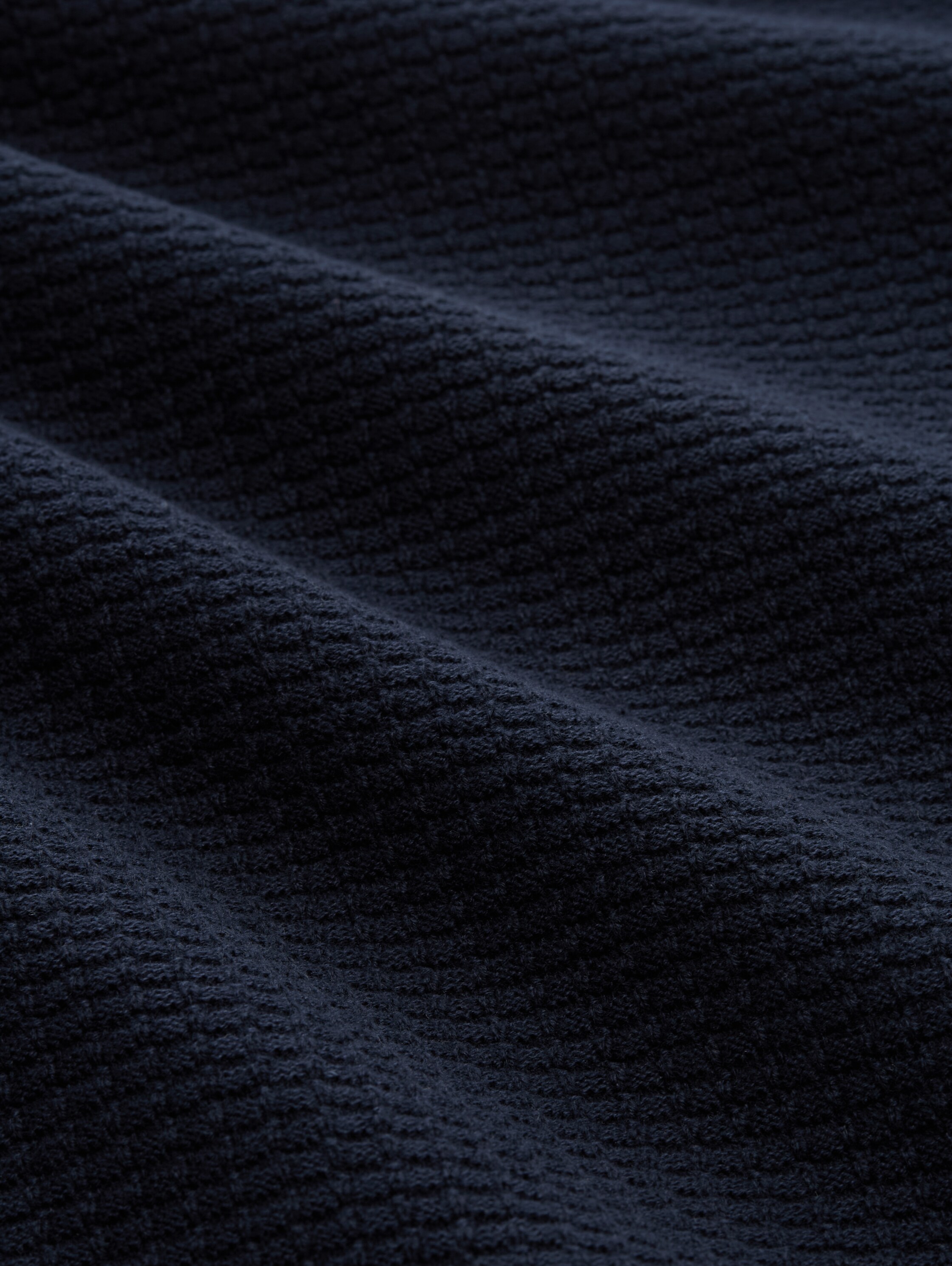 Pull en maille à col polo - sky captain blue - Vue de la matière