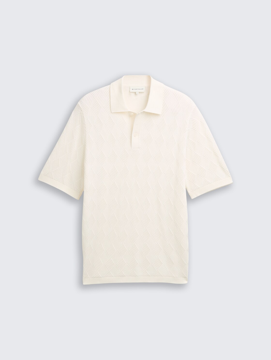 Strickpullover mit Polokragen - Gardenia White