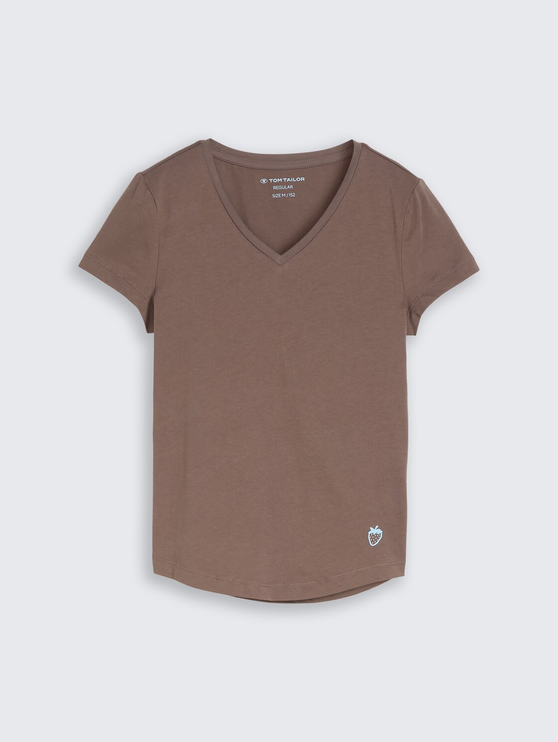 T-Shirt mit V-Ausschnitt - rusty brown - Vorder-Produkt-Ansicht